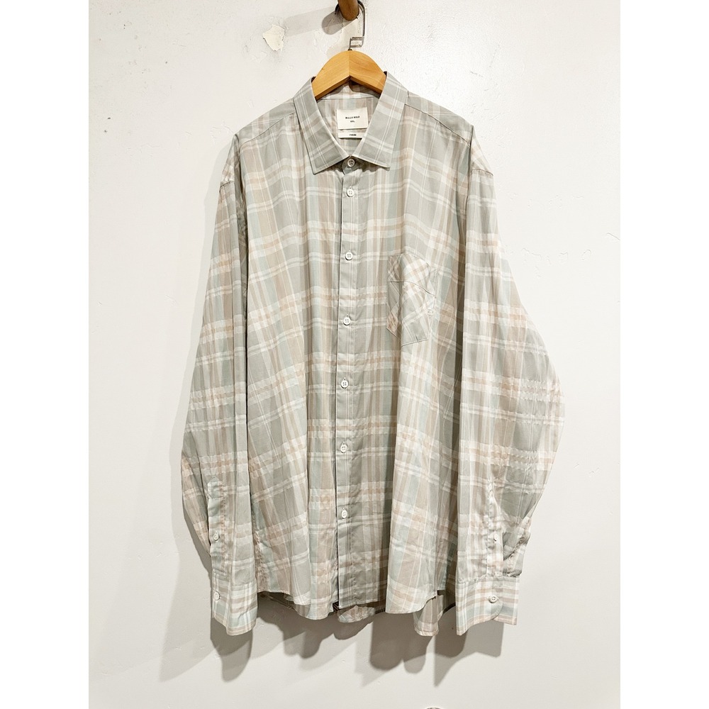 Billy Reid Blue and Brown Plaid Button Down Size XXL